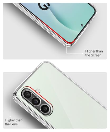 Image of WOW IMAGINE Transparent Back Cover Case for Samsung Galaxy M56 5G | Galaxy F56 5G | Raised Bumps for Full Device & Camera Protection Shockproof TPU Silicone Mobile Case - Transparent