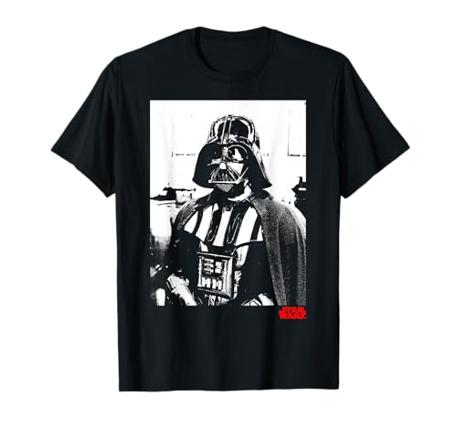 T-shirt Star Wars Darth Vader noir et blanc imprimé affiche de film culte