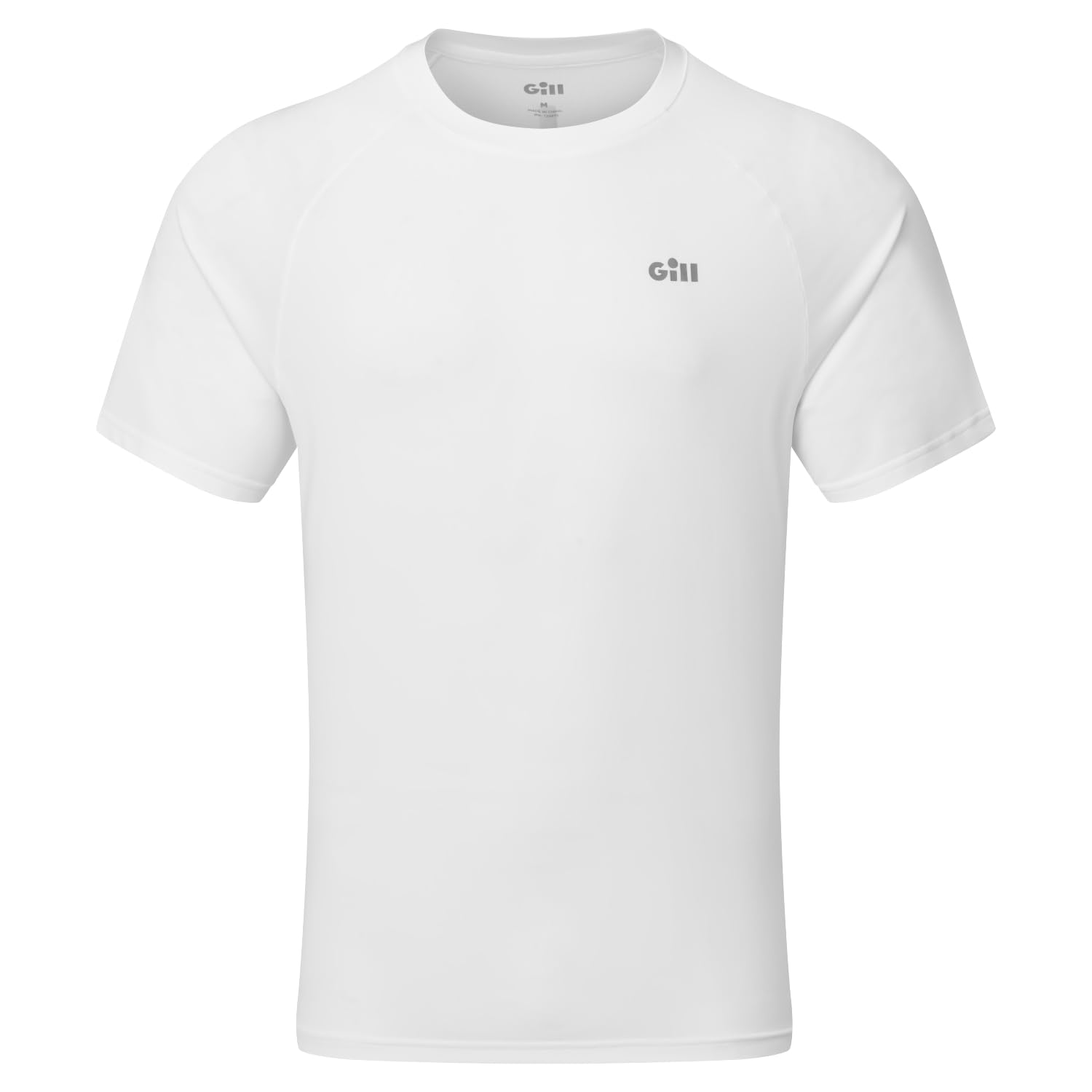 Gill Mens Pursuit Short Sleeve Top - 50+ UPF Sun Protection, Quick Drying & Wicking (White, XL)