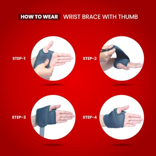 Image of Dr.Ortho Wrist Brace With Thumb,Wrist Hand Brace For Men & Women, Wrist Support | Support for Pain Relief & Stabilization | Lightweight Wrist Support for Arthritis, Sprains Pack Of 1 (Grey)