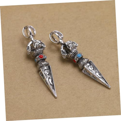 Abaodam 6 Pçs Acessórios De Prata Pingente Para Fazer Jóias Pingente Budista Pingente Tibetano Gota