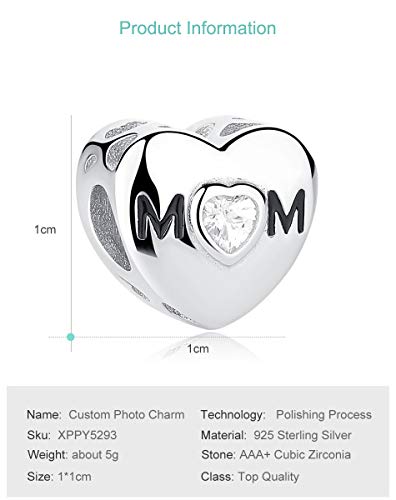 Gaosh Donna Cuore Forma Ciondolo Charms Bead