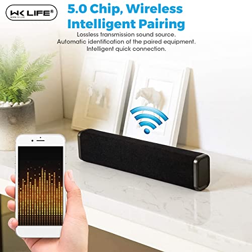 Image of WK LIFE BORN TO LIVE RB-M33 Rich Fabric Series Wireless Bluetooth Soundbar Speaker 10W (Black)
