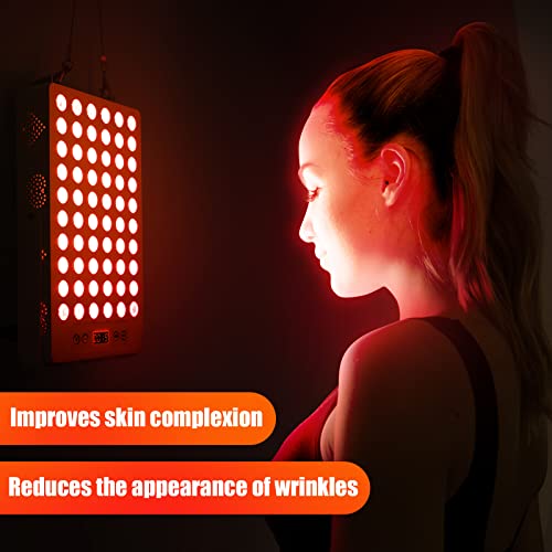 Deektrion Red Light Therapy Device, Red 660Nm & Near Infrared 850Nm, Full-Body Light Therapy Panels With 60Pcs Dual Chips Leds, Near Infrared Light Therapy For Body Relief & Skin Health. #TOP2