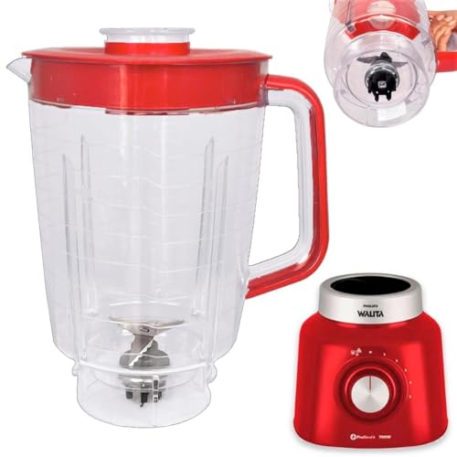 Copo Liquidificador Philips Walita Pro Blend Ri2134 RI2135 Ri2137 Vermelho