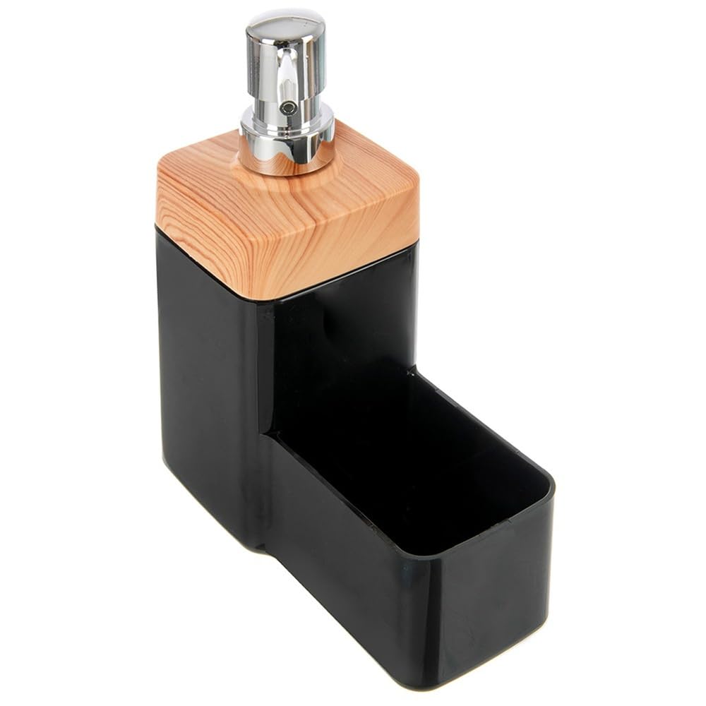 orion group Distributeur de liquide vaisselle noir de 500 ml avec réservoir éponge