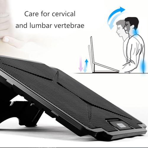 Base enfriadora ajustable para laptop con luces LED miniatura 4