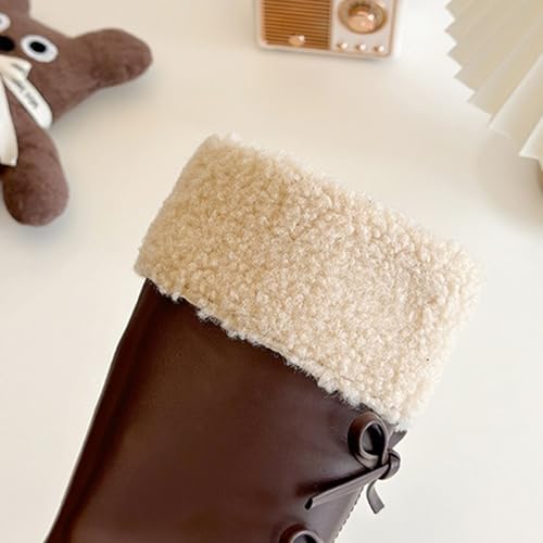 Bottes bébé chaud doublées avec ornements étoiles et boucles
