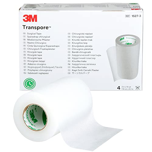 Transpore Medical Tape Clear Plastic – 3 in. x 10 yards – Box of 4