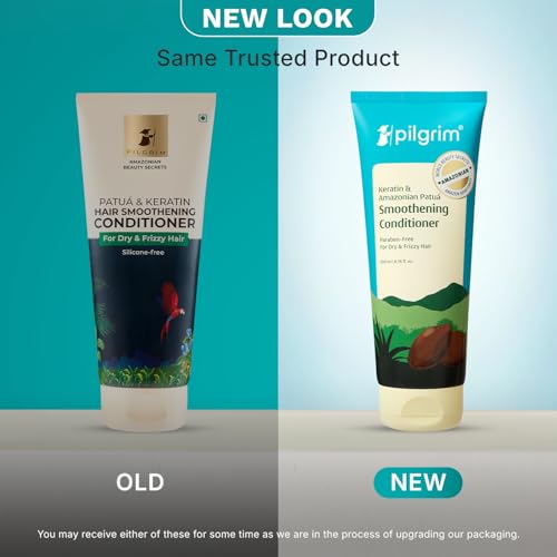 Image of Pilgrim Amazonian Patua & Keratin Hair Smoothing Conditioner-Unscented- For Dry & Frizzy Hair With Sacha Inchi|Hair Conditioner For Smooth & Silky Hair|Silicone Free|Women & Men|200 Millilitre