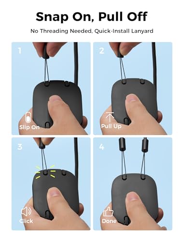 Image of Aecooly Mini Portable Neck Fan, Mighty Hands Free Fan, Magnetic Fit Click 01 USB Rechargeable [10H Max Cooling Time], Personal Battery Powered, Pocket for Travel, Summer, Gifts for Women -Black