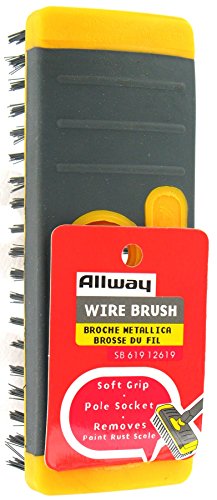 Allway Tools SB619 Soft Grip Carbon Steel Heavy Duty Steel Wire Brush