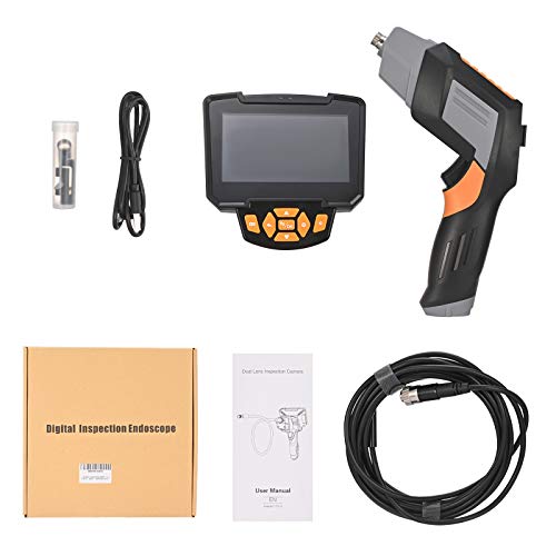 Vogvigo Endoskop Endoskopkamera Industrielles endoskop mit 1080p HD-Bildqualität mit zwei Objektiven, 4,3-Zoll-LCD…