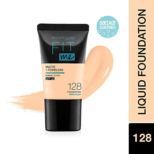 Image of Maybelline New York Instant Age Rewind Concealer, Medium, 6g and Maybelline New York Fit Me Matte+Poreless Liquid Foundation Tube, 128 Warm Nude, 18ml