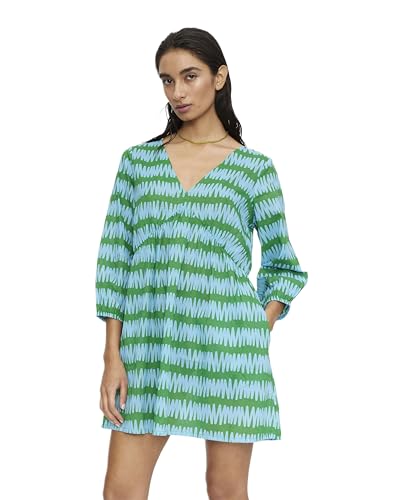 Robe courte rayée bleue verte Compania Fantastica été mode femme