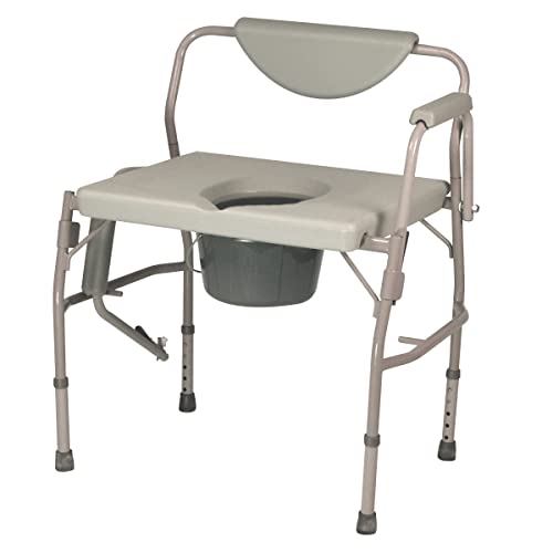 Homecraft Deluxe Bariatric Drop Arm Commode, 1000 Pound Weight Capacity, Adjustable Height Bedside Or Over-The-Toilet Commode, Designed For Patients Who Struggle With Obesity, Easy-To-Assemble #TOP1