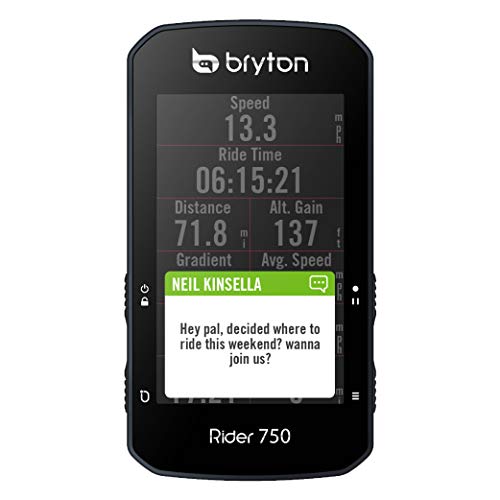 Bryton Rider 750T Gps Bike/Cycling Computer. Usa Version. Color Touchscreen, Maps & Navigation, Smart Trainer Workout, Radar Support, 20H Battery. Incl. Device, Sport Mount & Spd/Cad/Hr Sensors #TOP1
