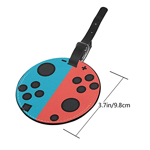 Luggage Tag Video Game Gamer, Pu Leather Bag Travel Suitcases Id Identifier Baggage Label for Women Men Boys Girls4