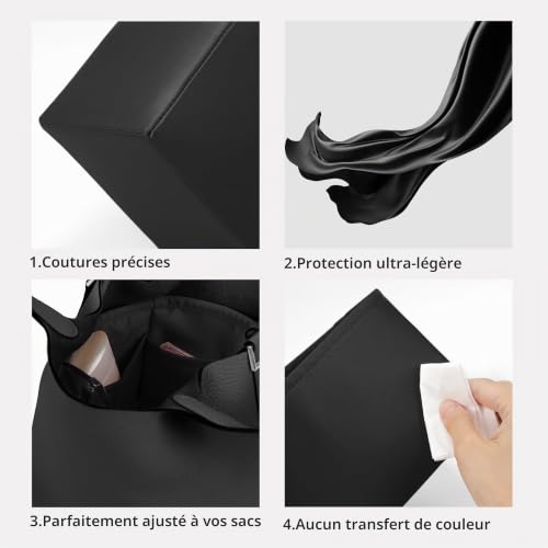 DGAZ Organisateur de Sac en Soie pour Hermès Picotin (18, Noir) – vue 4