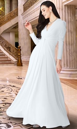 KOH KOH Womens 2025 Long Sleeve Flowy Formal Evening Elegant Designer Maxi Dress2