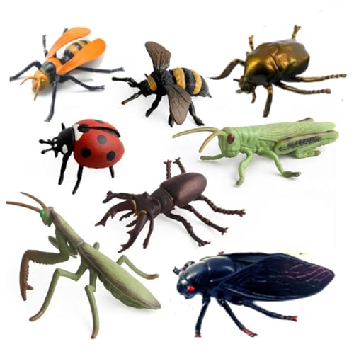 Image of Bestie Realistic Fake Insects - Educational Bee & Grasshopper Figures