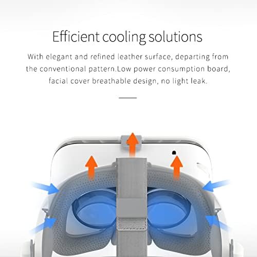 3D Virtual Reality VR Headset with Wireless Remote Bluetooth, VR Glasses for Movies & Video Games IMAX, Compatible for Android iOS iPhone 12 11 Pro Max Mini X R S Samsung 4.7-6.2" Cellphone (White)