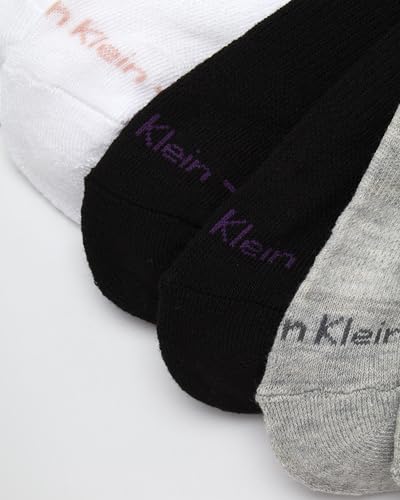 Image of Calvin Klein Womens Quarter Socks - 6 Pack Athletic Performance Cushioned Ankle Socks for Women for Running and Workout