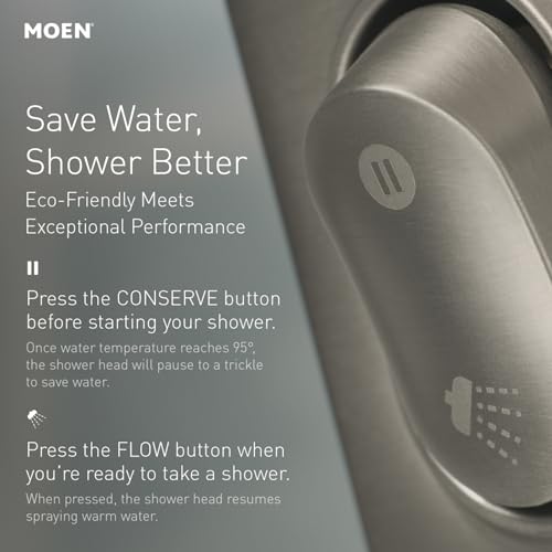 Moen Matte Black Handheld That Saves Hot Water with Eco-Performance and Magnetic Docking System, 230H2EPBL by Moen - Used condition - Image 6