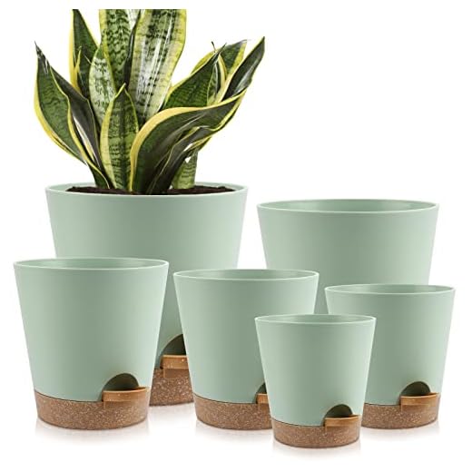 YNNICO Pots de Fleurs d'intérieur de 20,3 cm, 16,5 cm, 14,9 cm, 14,9 cm, 14,9 cm, 13,9 cm, 13,9 cm, 13,9 cm, 13,9 cm, 13,9 cm, 12,7 cm, Pots de Fleurs en Plastique