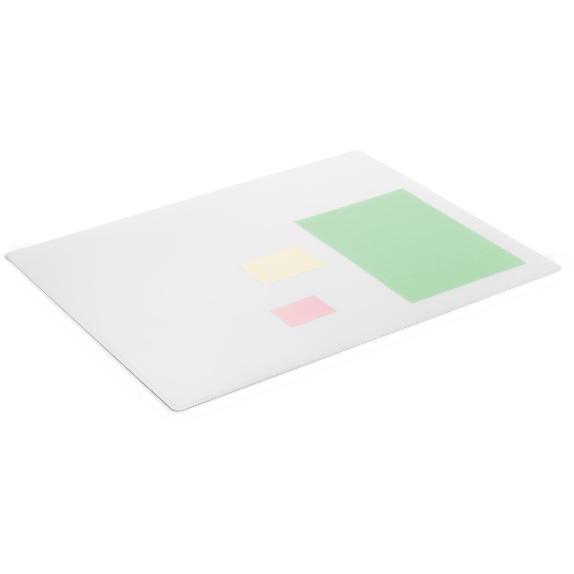 Durable Desk Mat 65 x 50cm with Decretive Edge | Anti-Glare, Non-Slip & Stylish | Transparent | Made from Polypropylene | Perfect for Offices, Schools, Hotels, etc.