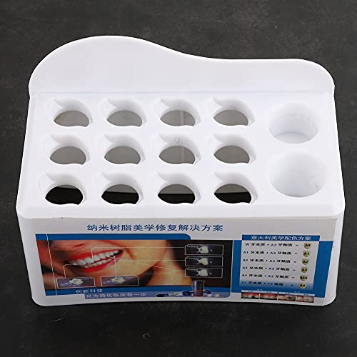 Marco con 12 agujeros para bolígrafos, soporte de plástico para herramientas de dentista.