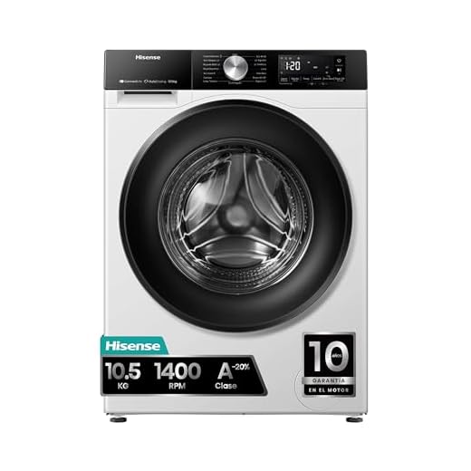 Hisense WF3S1045BW3 - Lavadora, Clase A, 10.5 kg, Auto Dosificación, Conectividad WiFi, Monitor de Consumo, Hygiene Guard, Función Vapor 99.9%, Lavado Rápido, PureJet, Blanco