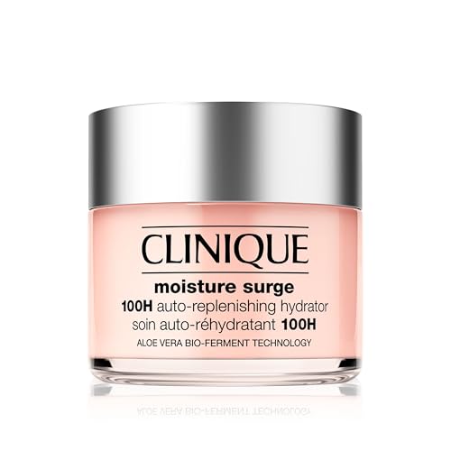Clinique Moisture Surge 100H Auto-Replenishing Hydrator Oil Free Face Moisturiser With Hyaluronic Acid + Aloe Vera Bioferment For All Skin Types | Hydrating + Moisturising