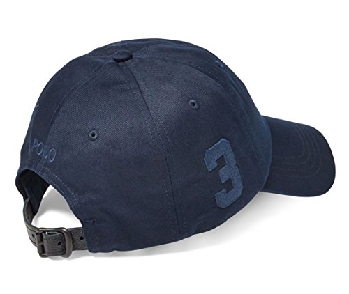 Polo Ralph Lauren Men`s Leather Strap Embroidered Chino Baseball Cap (Aviator Navy(4007)/Navy, One Size) #TOP1