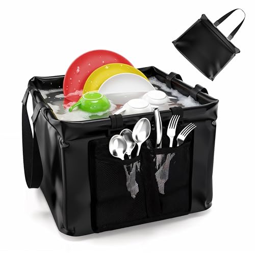 EVOCAMP faltbare Spülschüssel 20L, wasserdicht Faltschüssel Camping - faltbare Camping Spüle - geeignet für Reisen, Angeln, Spülen, Getränkekühler Outdoor, Bierkühler Garten