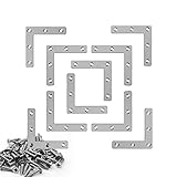 10 Pieces Stainless Steel L Braces (3.1 x 3.1 inch，80 x 80 mm) Flat Corner Braces, Corner Brackets...