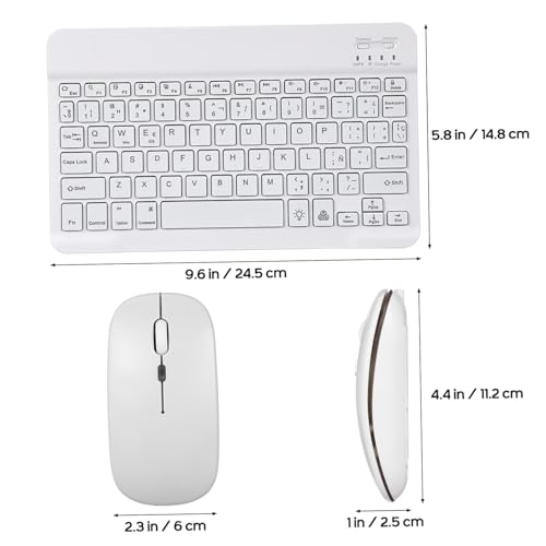 Teclado ratón inalámbrico portátil plástico ergonómico con luces 2