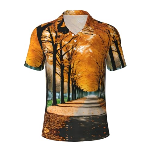 Polo respirant homme anti-odeur imprimé automne pour voyage et affaires