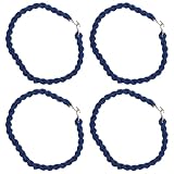 ifundom 4 Stück pack Elastische Stiefelriemen mit Metallhaken 4mm Robustes Beinbindeseil Verstellbar Blau für Outdoor Camping Skifahren und Arbeitsschutz