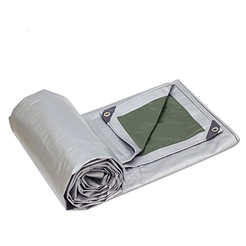 Preisvergleich Produktbild QIANGDA Planen Plane Wasserdicht Blatt Warenhaus LKW-Abdeckung Sonnenschirm Tuch Kältebeständig, -180 G / M², Dicke 0,35 Mm, Splitter + Grün, 13 Größen Optional (größe : 3 x 4m)