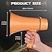 Portable Megaphone Bullhorn 20 Watt Power Megaphone Speaker Voice and Siren/Alarm Modes with Volume Control and Strap (Light Orange)