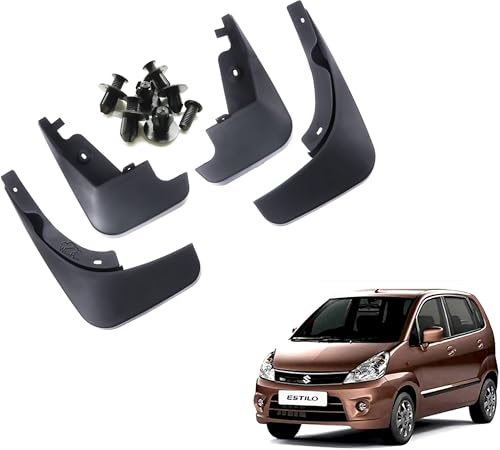 Image of WolkomHome Mud Flap Compatible with Suzuki Zen Estilo Type-2 - Durable Splash Guards for Car Exterior Protection