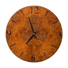 AUM Trading Wood Wall Clock Clocks for Living Room Decor, Mid Century Modern Wooden Decorative
