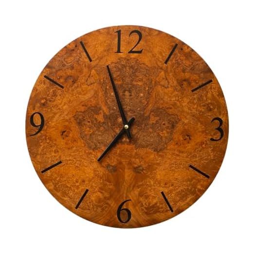 AUM Trading Wood Wall Clock Clocks for Living Room Decor, Mid Century Modern Wooden Decorative item