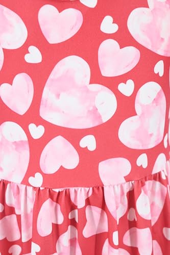 Image of Unique Baby Girls' Short Sleeve Everyday Printed Dresses for Kid and Toddler, Sizes 2T-12Y