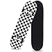 HUADUO Patineta Completa para Principiantes, Adolescentes, niños, niñas, 31"x 8", Tabla de Skate con Maple Cruiser Pro Skateboards Longboards, Penny Skateboard.-Cuadrado Blanco y Negro
