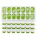 Produktbild TOPELEK 14-Fach Eiswürfelform 4er Pack Silikon Eiswuerfel Mit Deckel Ice Tray Ice Cube, Kühl Aufbewahren, LFGB Zertifiziert, Grün ( 4er pack )