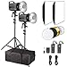 Produktbild Neewer 600W Fotostudio Blitzlicht Beleuchtungsset: (2)S101 300W 5600K Monolight mit Bowens Halterung (2)Softbox (1)RT-16 Sender (2)Lichtstative,(1)Reflektor und Tasche für Studio,Aufnahmen, Fotografie