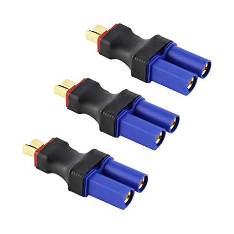 LeSheng EC5 Female to T Plug Deans Male Connector for RC Lipo Battery 1/8 1:8 (3Pcs) Cover
