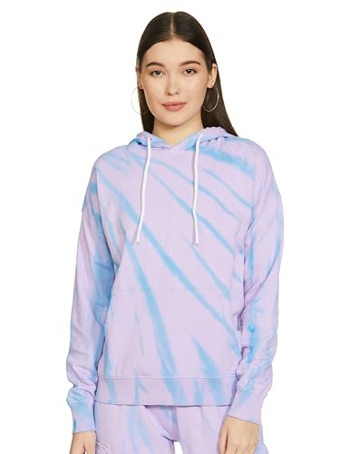Image of Amazon Brand - Symbol Women Cotton Hooded Relaxed Fit Sweatshirt (Tie-Dye | Pullover) (Available in Plus Sizes)